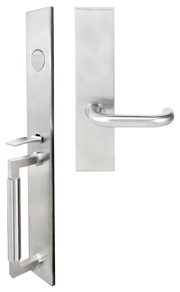 Munich Lever, Mortise Dummy Handleset, Right Hand, Satin Stainless Steel