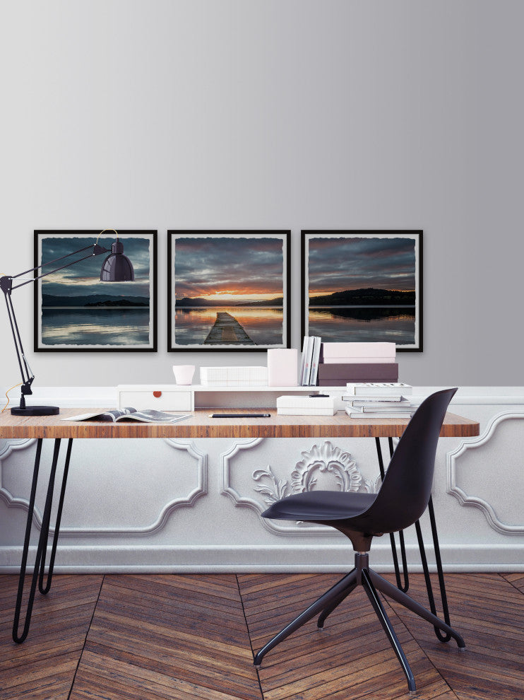 Chasing That Sunset Triptych, Set of 3, 18x18 Panels