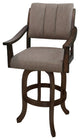 Casa Swivel Wood Stool on Melina Base, Basin Beige - New Brown, 26"