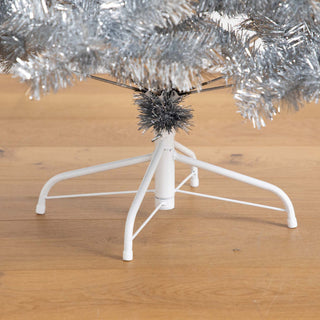 5ft. Artificial Silver Tinsel Santa's Hat Christmas Tree With Star Topper