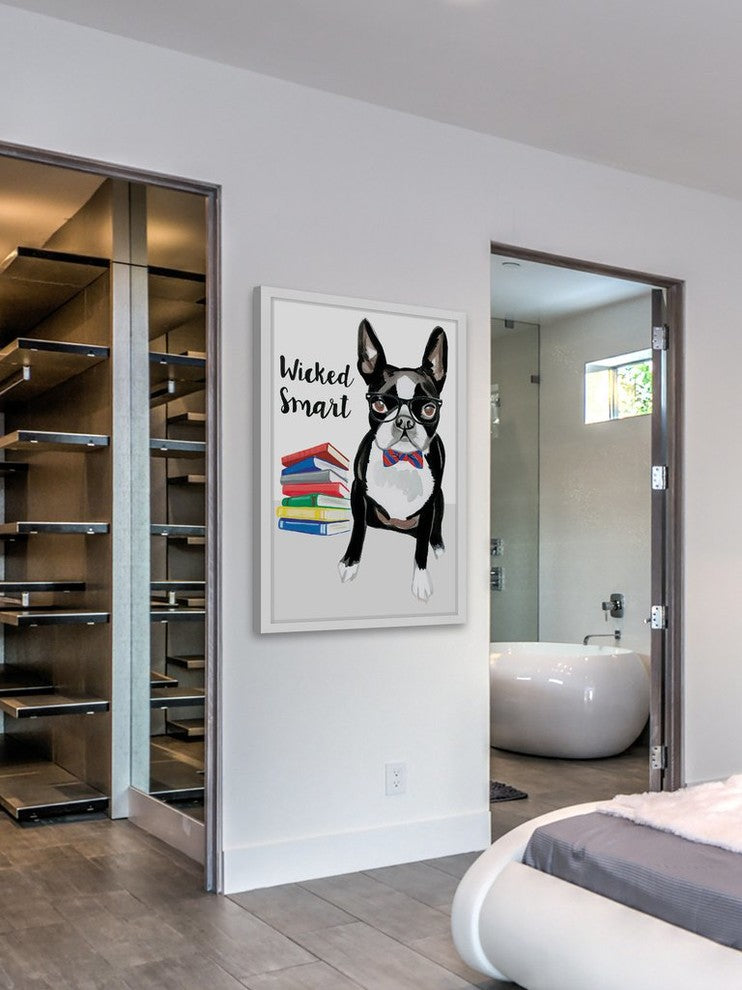 "Smart Terrier" Framed Print by Molly Rosner