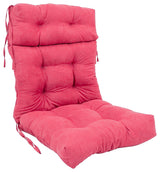 20-"x42" Solid Microsuede Tufted Chair Cushion Pink