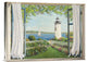 "Finestra sul faro" Stretched Canvas Giclee by Andrea Del Missier, 16"x12"