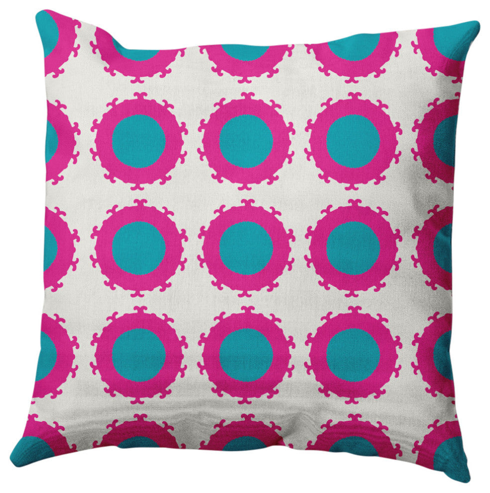 Pan Bubbles Decorative Throw Pillow, Explorer Blue, 20"x20"