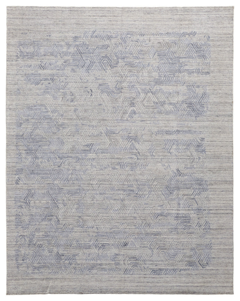 Weave & Wander Huntley Rug, Light Blue/Gray, Rug, 3'-6" X 5'-6"