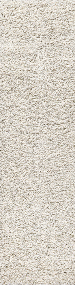 Mercer Shag Plush Area Rug, Cream, 2 X 8
