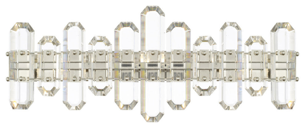 Crystorama BOL-8883-PN, 3-Light Bathroom Vanity, Polished Nickel