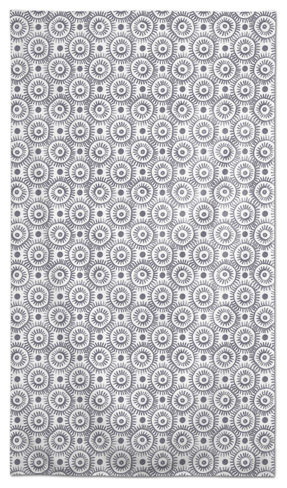 Boho Circles Dark Gray 58x102 Tablecloth