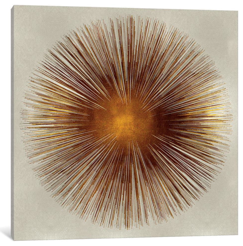 "Bronze Sunburst I" by Abby Young, Canvas Print, 26"x26"