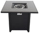 30" Outdoor Rectangle Fire Pit Table, Black