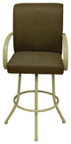 Negev Brown Beige Frame Bar Stool, 30"