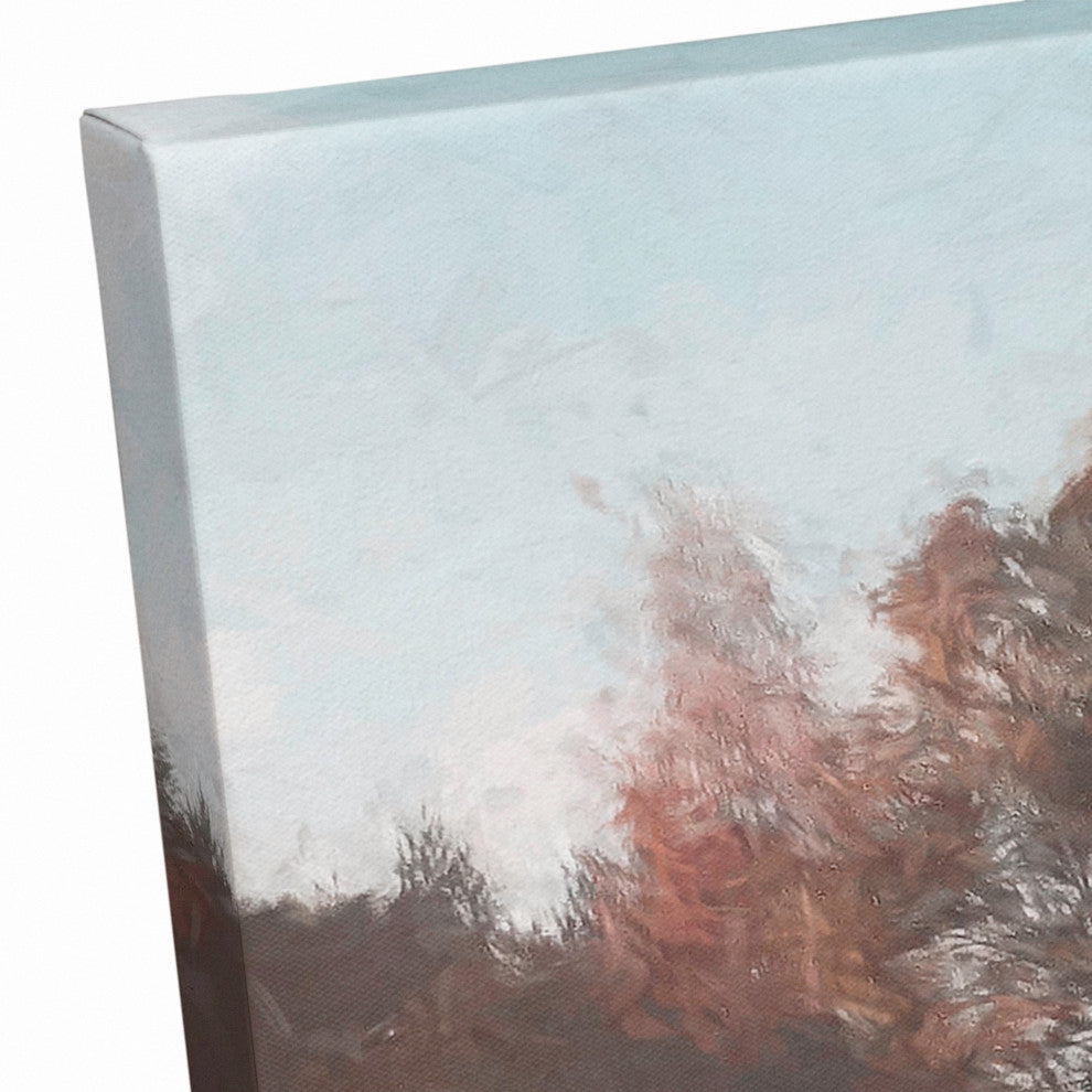 Tree Lake Reflection 1 24"x24" Canvas Wall Art