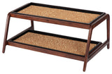 Double-Tier Brown Stand With 3-Pair Rubber Boot Trays Mersey