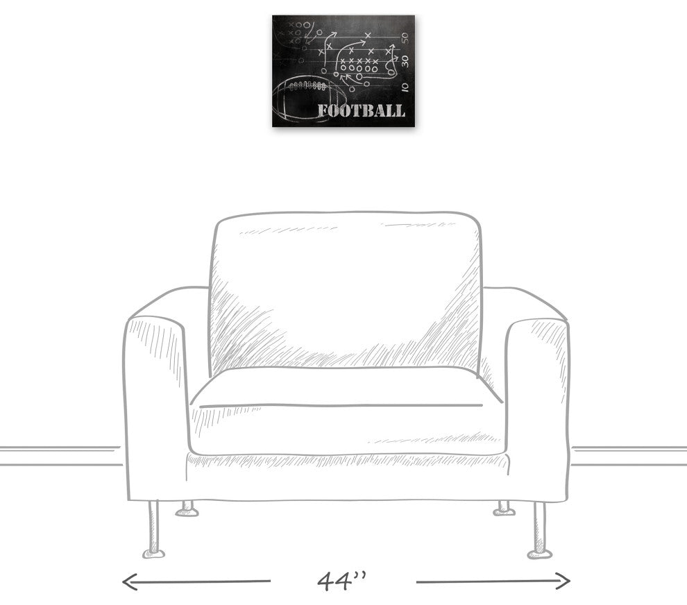 Football Plays 14x11 Canvas Wall Art