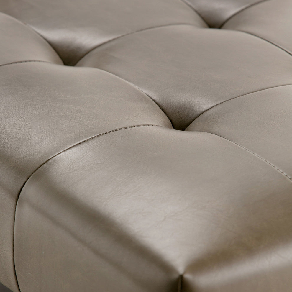 Draper Mid Century Tufted Ottoman Bench