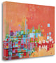 32" Vibrant Geometric Summer Giclee Print on Gallery Wrap Canvas Wall Art