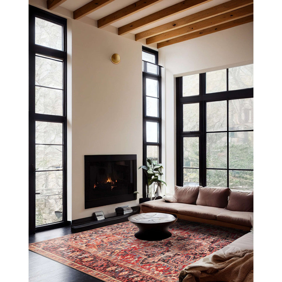 Bergen Heriz Area Rug - Red, 5'x7'6"