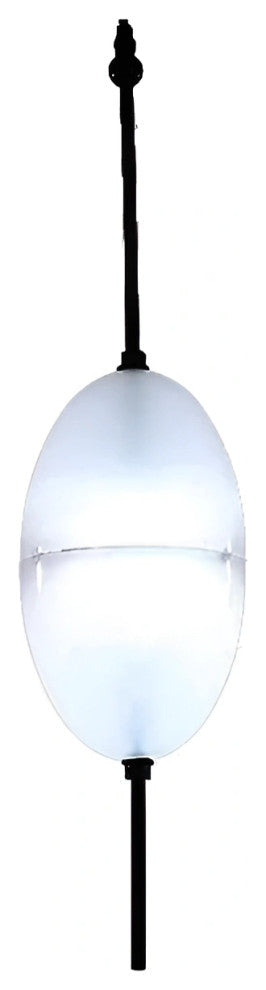 Blue/White Drop-shaped Glass LED Hanging Lamp for Kitchen Island, White, E