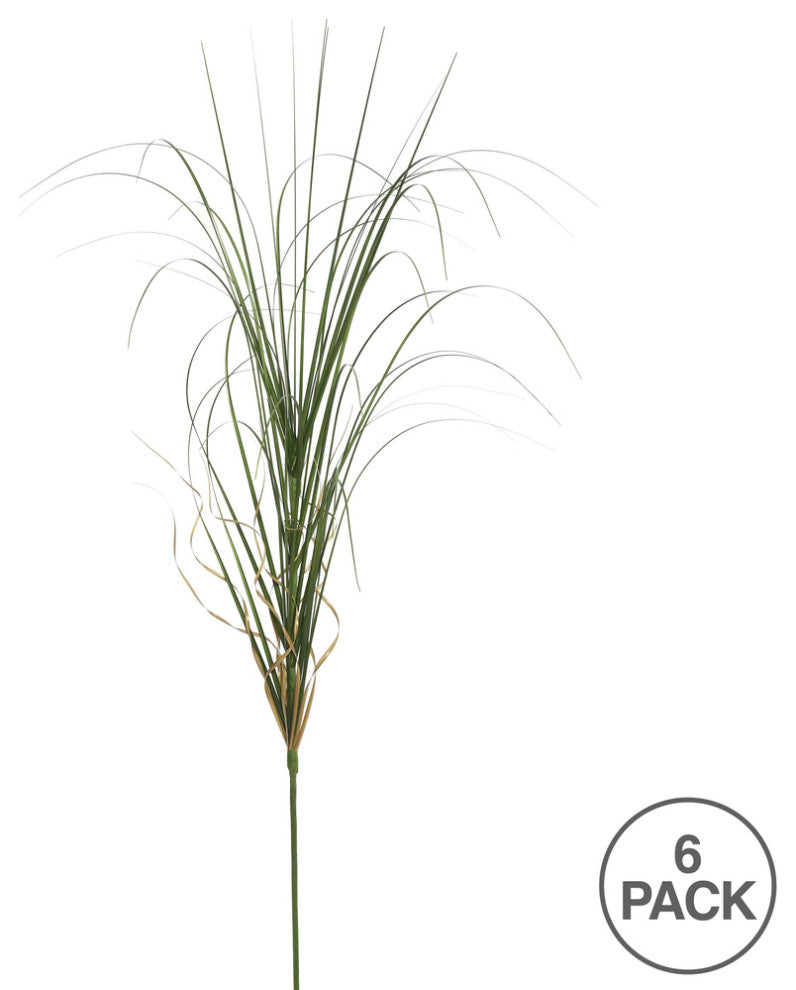 Vickerman Tn170601-6 36" Artificial Green Curled Grass Spray Includes 6 Spray