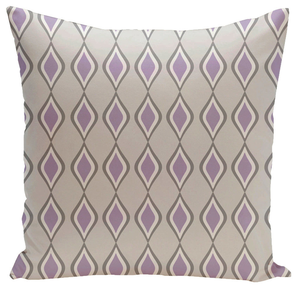Geometric Decorative Pillow, Paloma Classic Lilac, 16"x16"