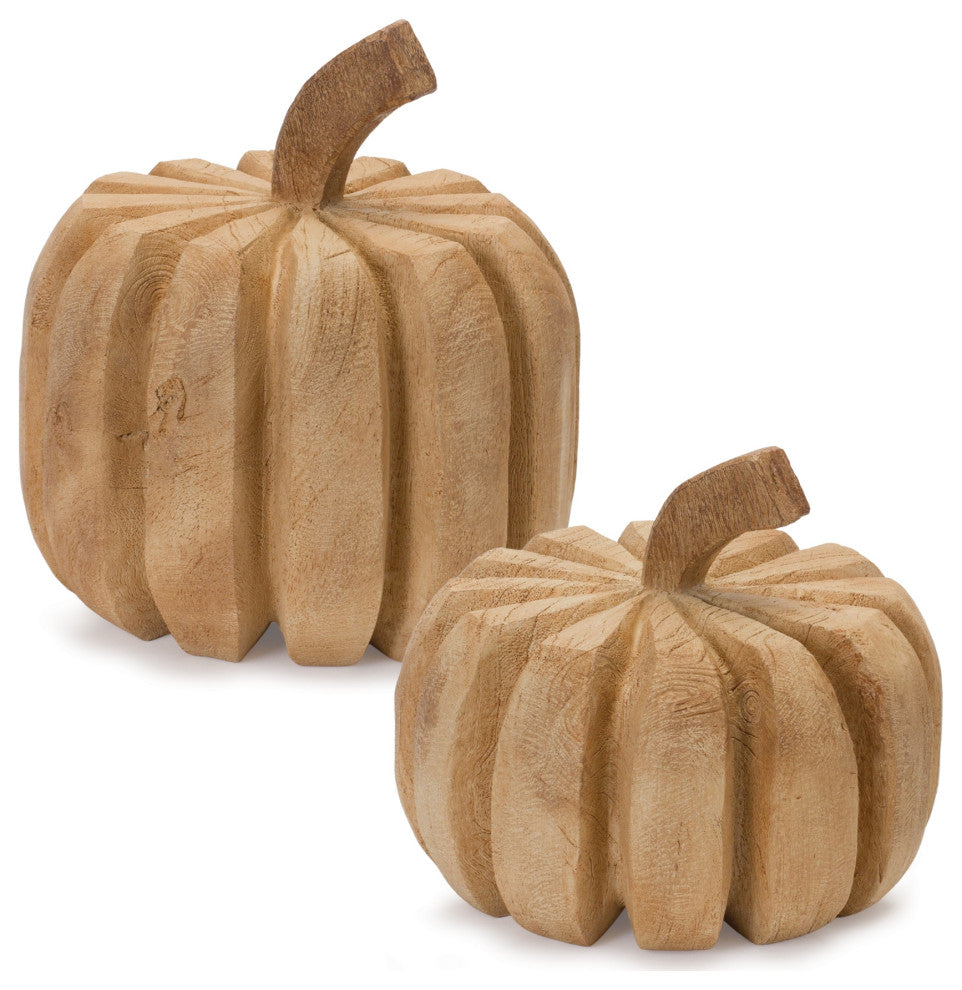 Carved Pumpkins, 2-Piece Set