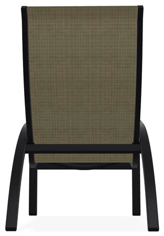 Kendall Sling Stackable Outdoor Lounge Chair, Elevation Stone/Black