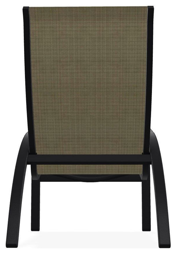 Kendall Sling Stackable Outdoor Lounge Chair, Elevation Stone/Black