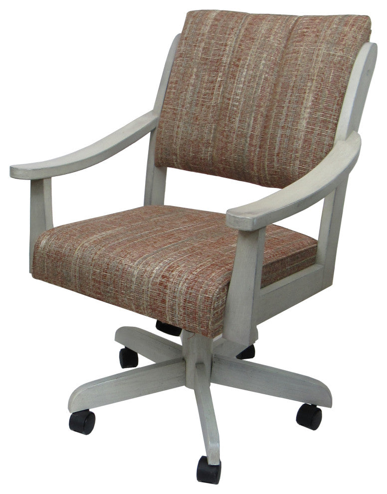 Swivel Wood Dining Caster Chair with Wheels - Casa, Watusi Madder -  Et