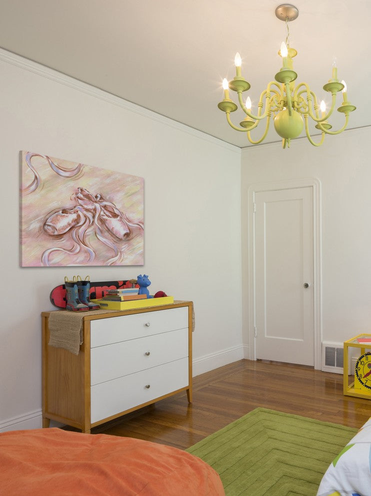 Marmont Hill, "Toe Shoes" by Reesa Qualia Painting on Wrapped Canvas, 36x24