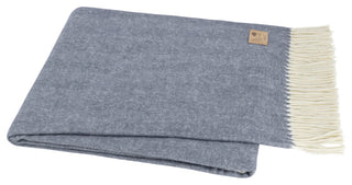 Italian Herringbone Throw, Midnight