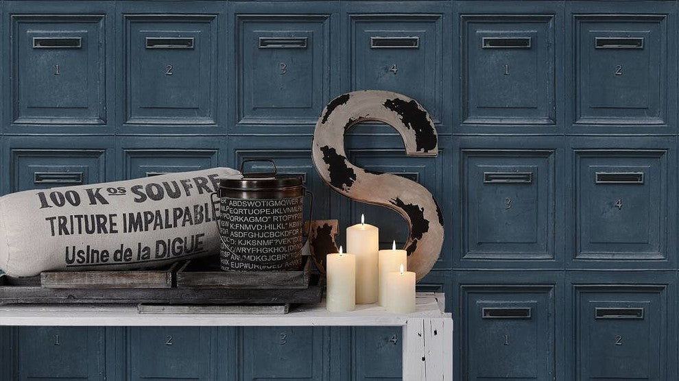 DecoWorld 2, Natural  Blue, Black Wallpaper Roll, Modern Wall Decor Accent
