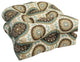 19" U-Shaped Dining Chair Cushions, Set of 2, Bindis Spray