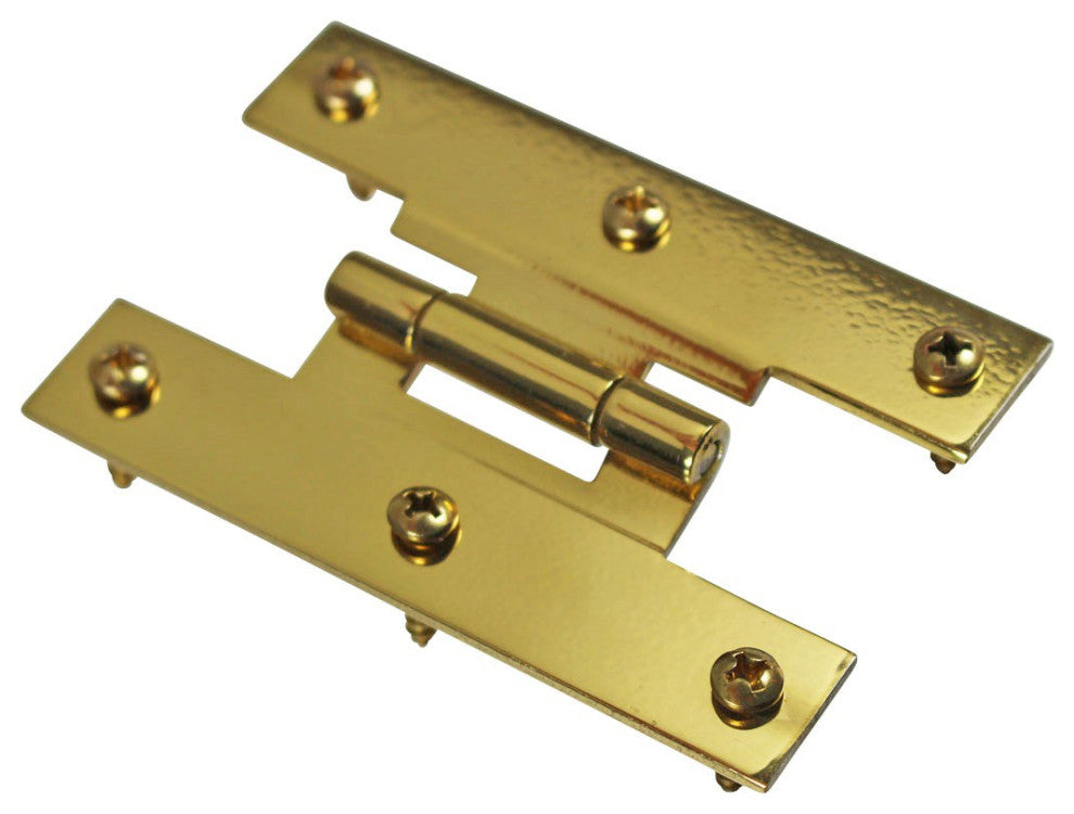 3" Solid Brass Cabinet H Hinge Offset PVD Long Lasting Finish Pack of 2