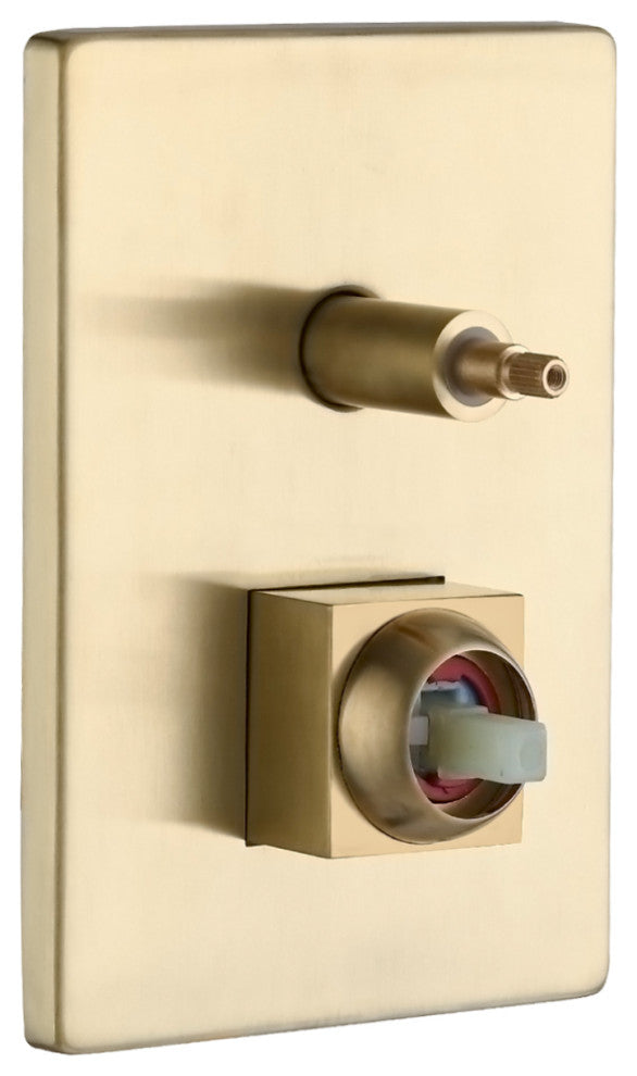 Ceiling Mounted Shower System Set With 10" Rain Shower Head, Brushed Gold