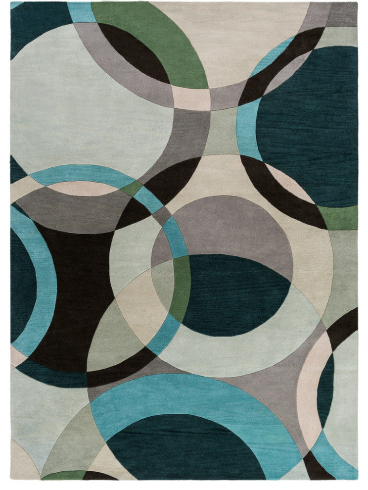 Surya Forum FM-7108 Modern Area Rug, Dark Green, 10' x 14' Rectangle