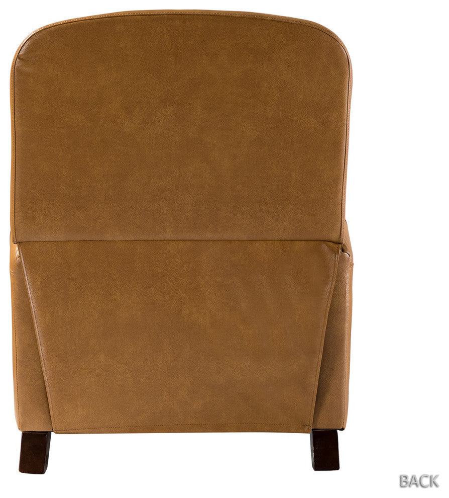 Genuine Leather Cigar Recliner, Home Theater Seating, Set of 2, Camel