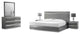 Leon Gray Modern 5-Piece Bedroom Set, Eastern King