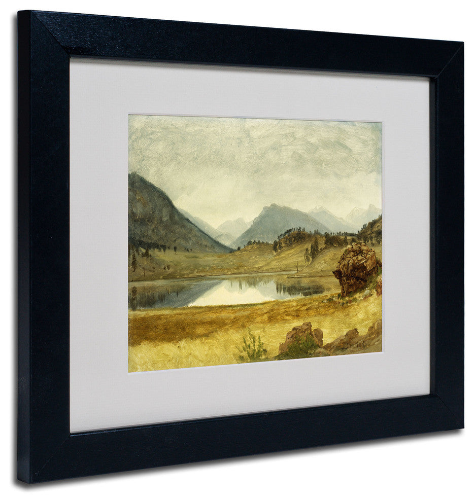 'Wind River Country' Matted Framed Canvas Art by Albert Biersdant