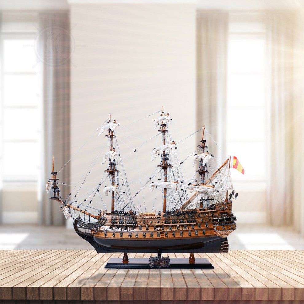 San Felipe Medium Museum-quality Fully Assembled Wooden Model Ship
