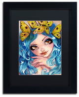Natasha Wescoat 'Crown Of Butterflies' Art, Black Frame, Black Mat, 11x14