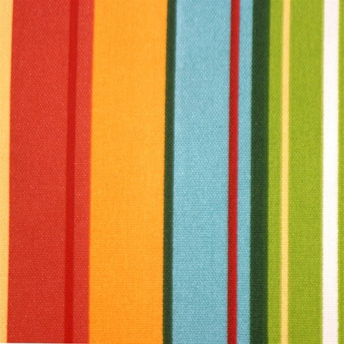 Pillow Decor - Bistro Stripes Azalea 20 x 20 Outdoor Pillow