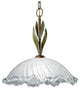 Linda 558 Pendant, Rust Brown and Gold, Satin White