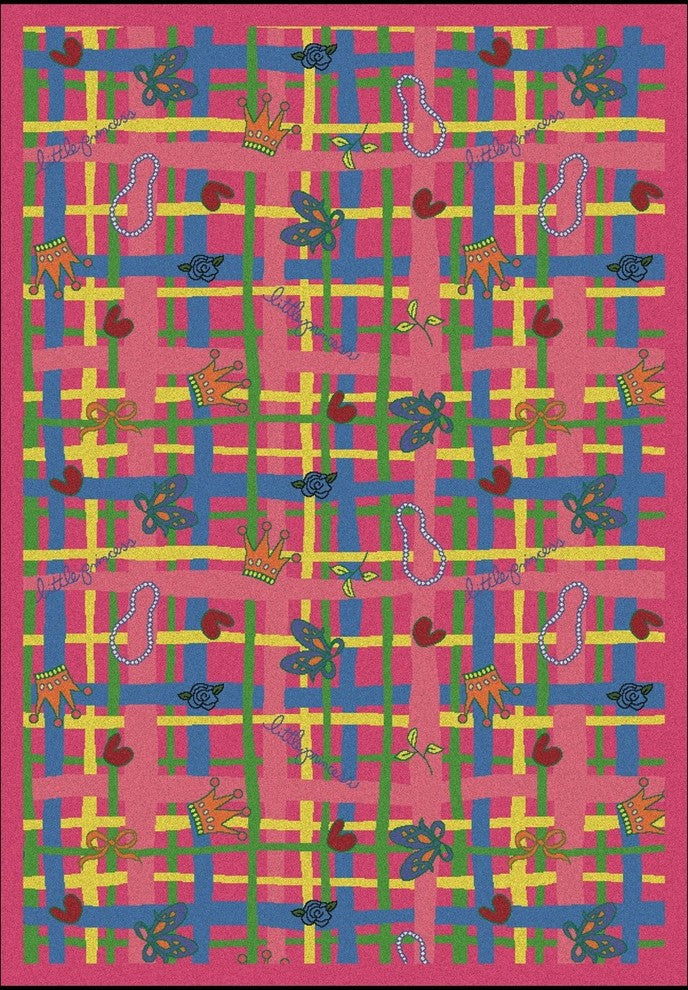 Playful Patterns Rug, My Little Princess, 7'8"x10'9", Pink