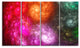 Multi Color Rotating Galaxies, Abstract Wall Art Canvas, 48"x28", 4 Panels