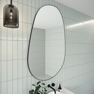 Starla 36 in. x 59 in. Pebble Mirror, Black