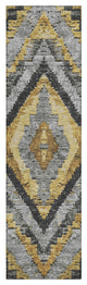 Machine Washable Indoor/Outdoor Chantille ACN1890 Gold 2'3" x 7'6" Runner Rug