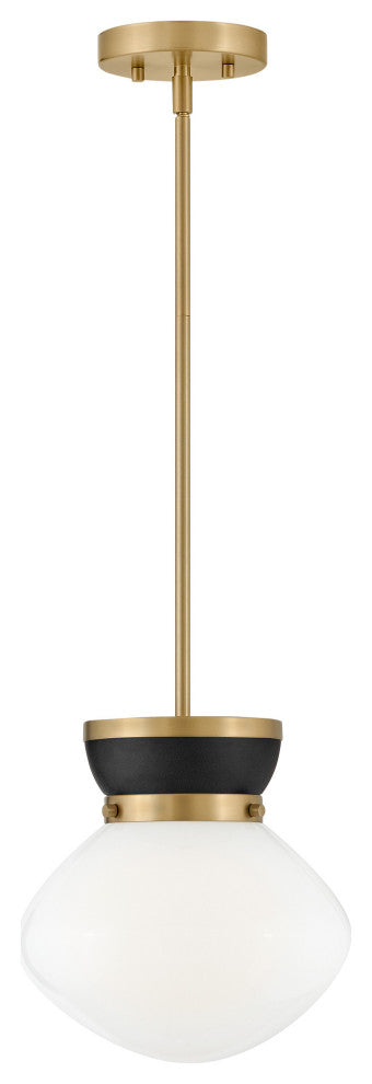 Lark 83607 Lucy 10"W Mini Pendant - Lacquered Brass / Black
