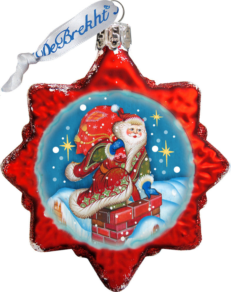 Scenic Glass Ornament Christmas Night, Set of 3