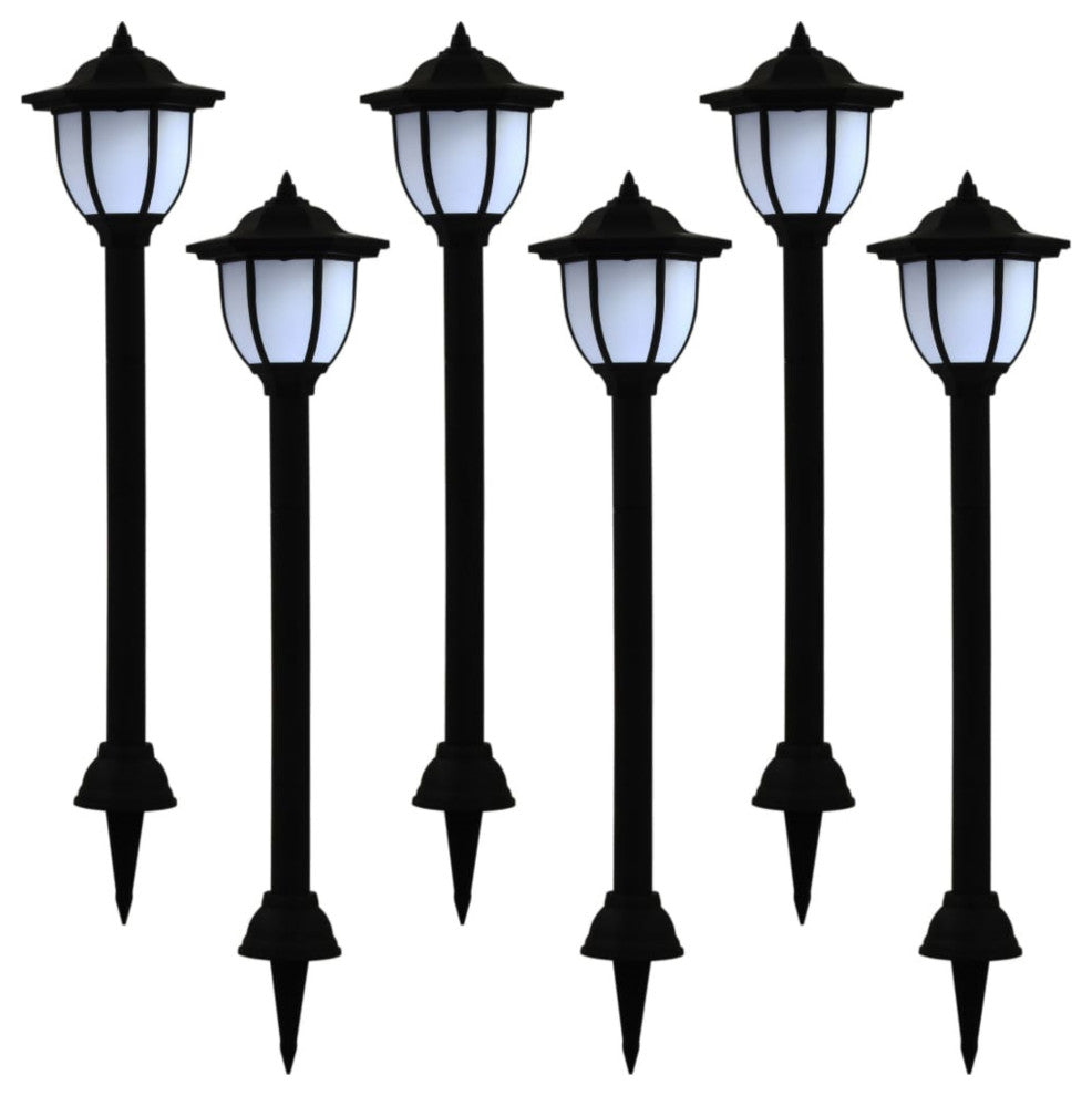 Vidaxl Outdoor Solar Lamps 6-Pieces Led Black