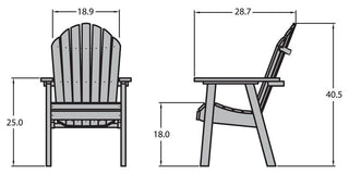 Hamilton Adirondack Chair, Eucalyptus
